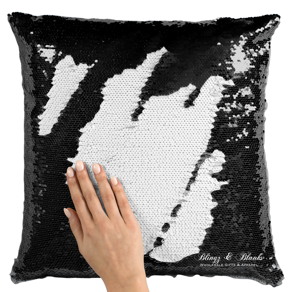 White Sequin Pillow Covers Blingz And Blanks Wholesale Boutique