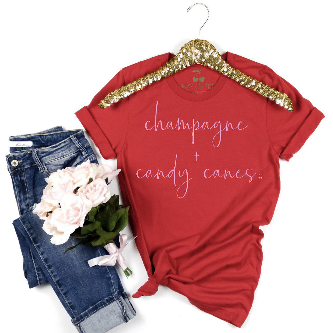 Champagne & Candy Canes Graphic Sweatshirt