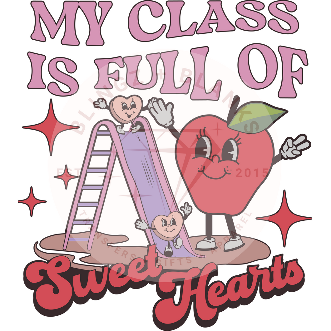 Class Full of Sweethearts Disco DTF Transfer