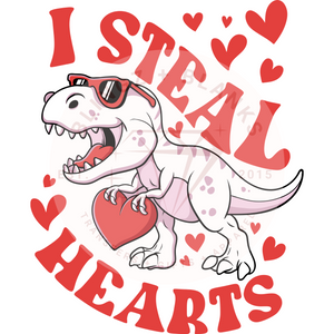Dino Steal Hearts 2 DTF Transfer