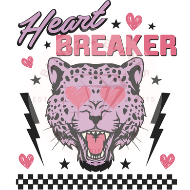 Heart Breaker Purple DTF Transfer