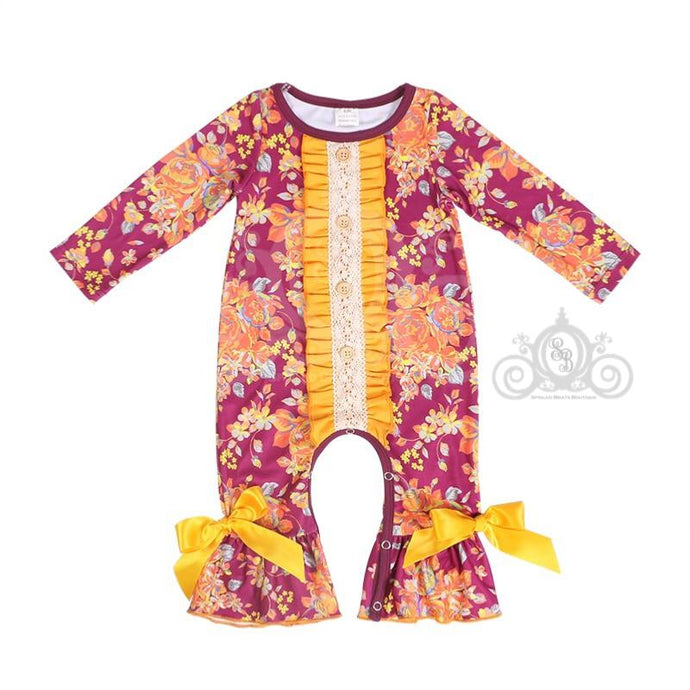 Fall Floral Romper