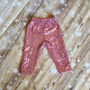 Lt Pink Sequin Pants_Blingz & Blanks Wholesale 