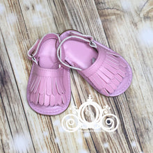 Baby Girls Leather Fringe Sandals
