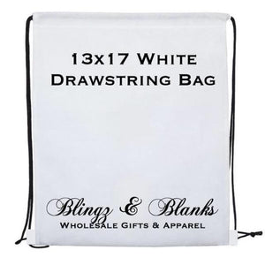 White Drawstring Backpacks