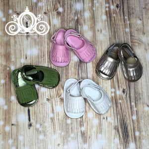 Baby Girls Leather Fringe Sandals