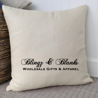 Natural Linen (Faux Burlap) Pillow Cover