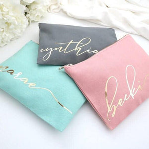 Natural Cotton Canvas Blank Makeup Bags With Matching Lining 7x10