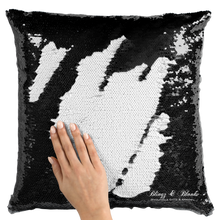 Black/White Reversible Sequin Pillow_Blingz & Blanks Wholesale 