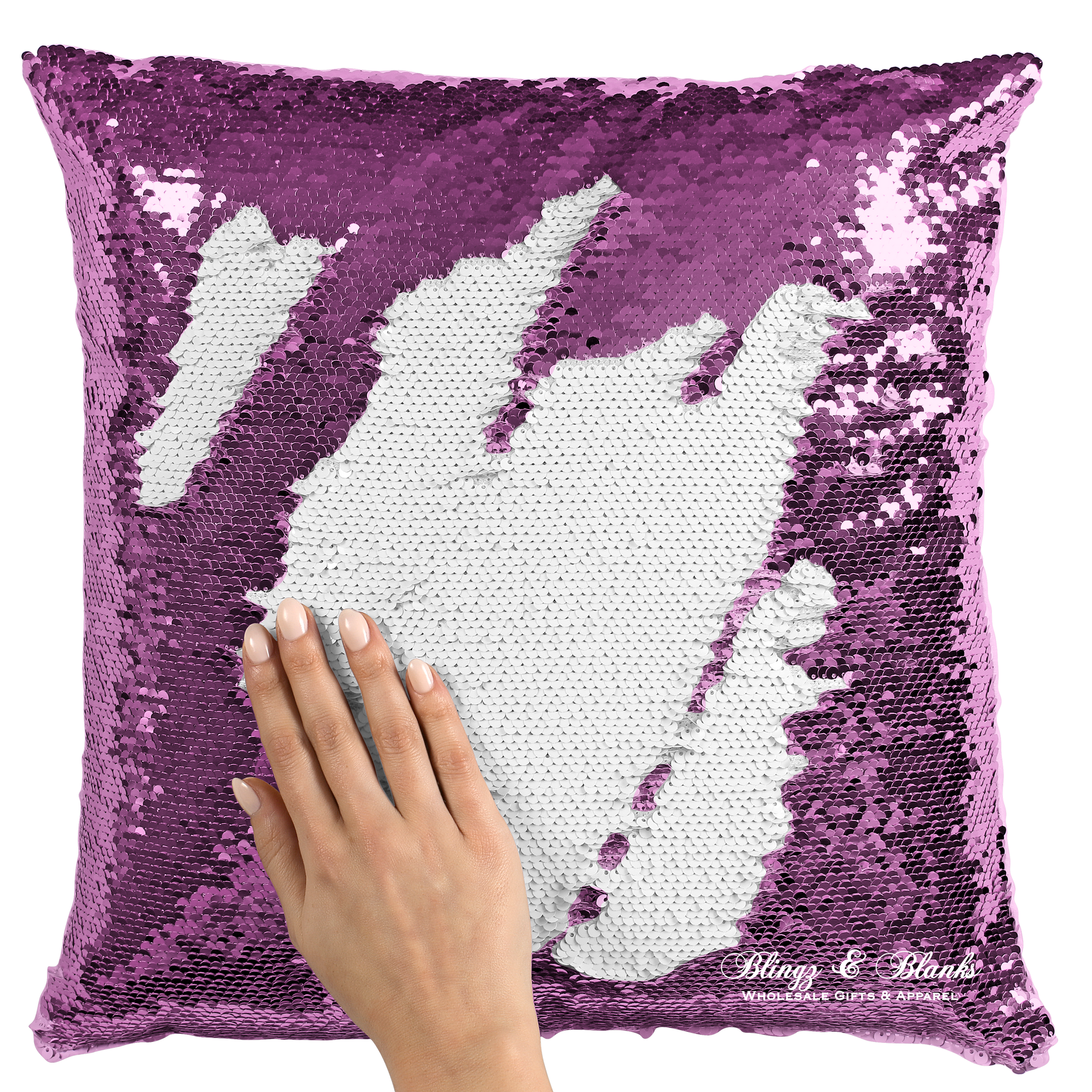 White Sequin Pillow Covers Blingz And Blanks Wholesale Boutique