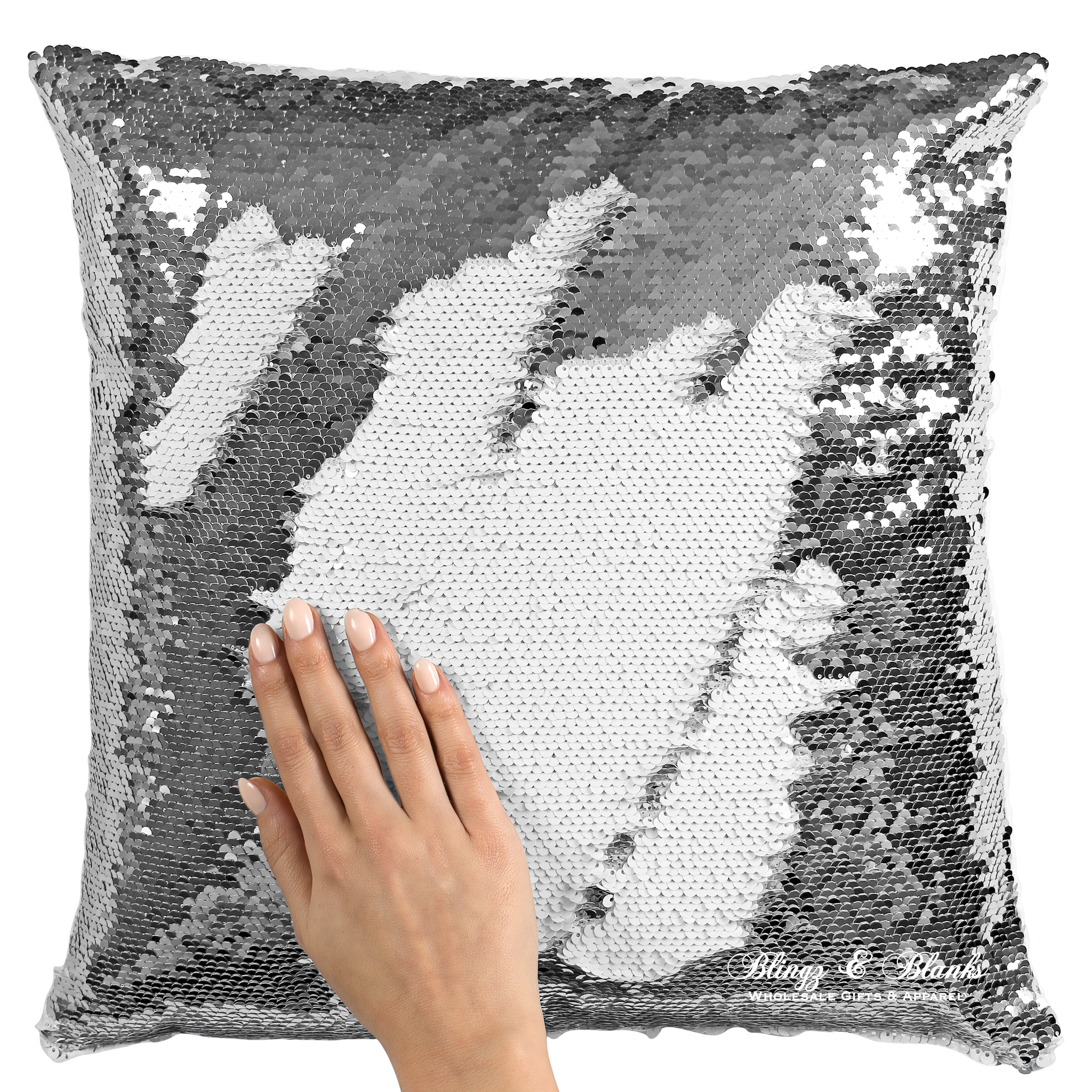 10pcs Blank Reversible Sequin Magic Swipe Pillow Cover Sublimation Cushion  Case