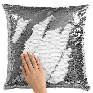 Silver/White Reversible Sequin Pillow_Blingz & Blanks Wholesale 