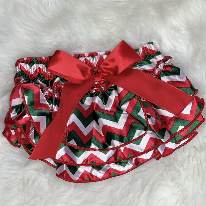 Christmas Stripe Ruffle Bloomer